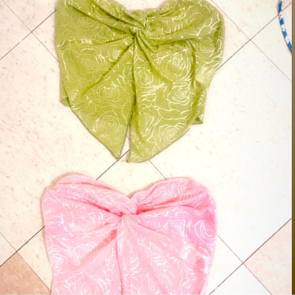 Pink and green top